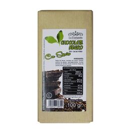 LA FORTUNATA TABLETA CHOCOLATE NEGRO c/STEVIA 100GR