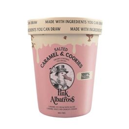 PINK ALBATROSS HELADO VEGANO SALTED CARAMEL & COOKIES 480ML