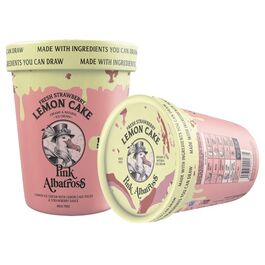 PINK ALBATROSS HELADO FRESH STRAWBERRY LEMON CAKE 480ML